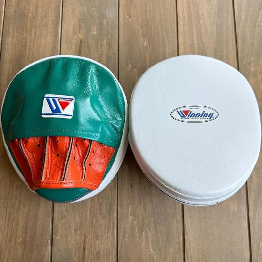 Image of Winning White, Green & Orange Punching Mitts